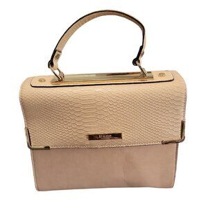 Dune London Women's Hand Bag Pink Gold Colour Faux Alligator Pattern